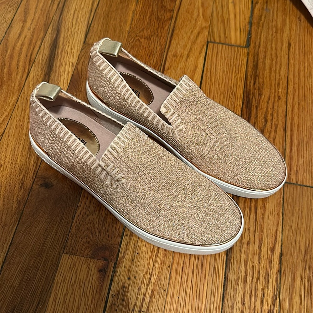 Michael Kors rose gold sneakers